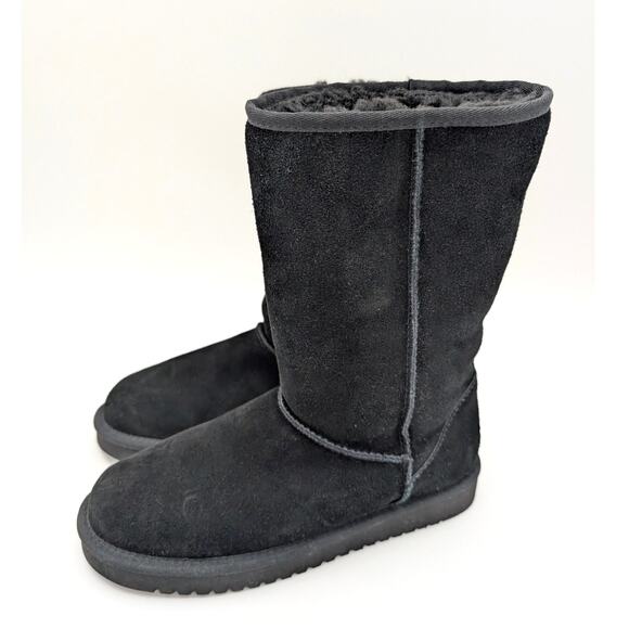 Koolaburra By UGG Koola Tall Boots Round Toe Women's Black Size US6 EU37 - Picture 1 of 10